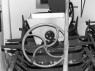 Traubenmühle auf dem Lesewagen