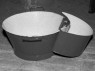 Lesebüttchen, Höhe 19cm, Durchmesser 41cm, mit Ausleseblech
