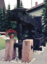 Baumpresse mit Gewichtssteinen
