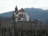 Weinberg in Dambach-la-Ville mit der Kapelle St. Sebastien