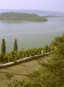 Bern: Blick v. Weinlehrpfad Ligerz auf den Bieler See 